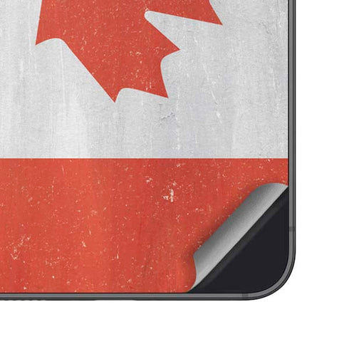 Canada Flag Distressed Galaxy S25 Skin